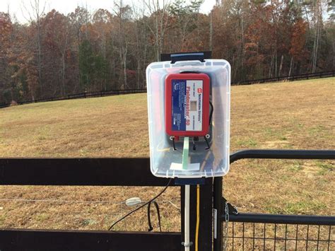 waterproof box for electric fence charger|weatherproof fence charging system.